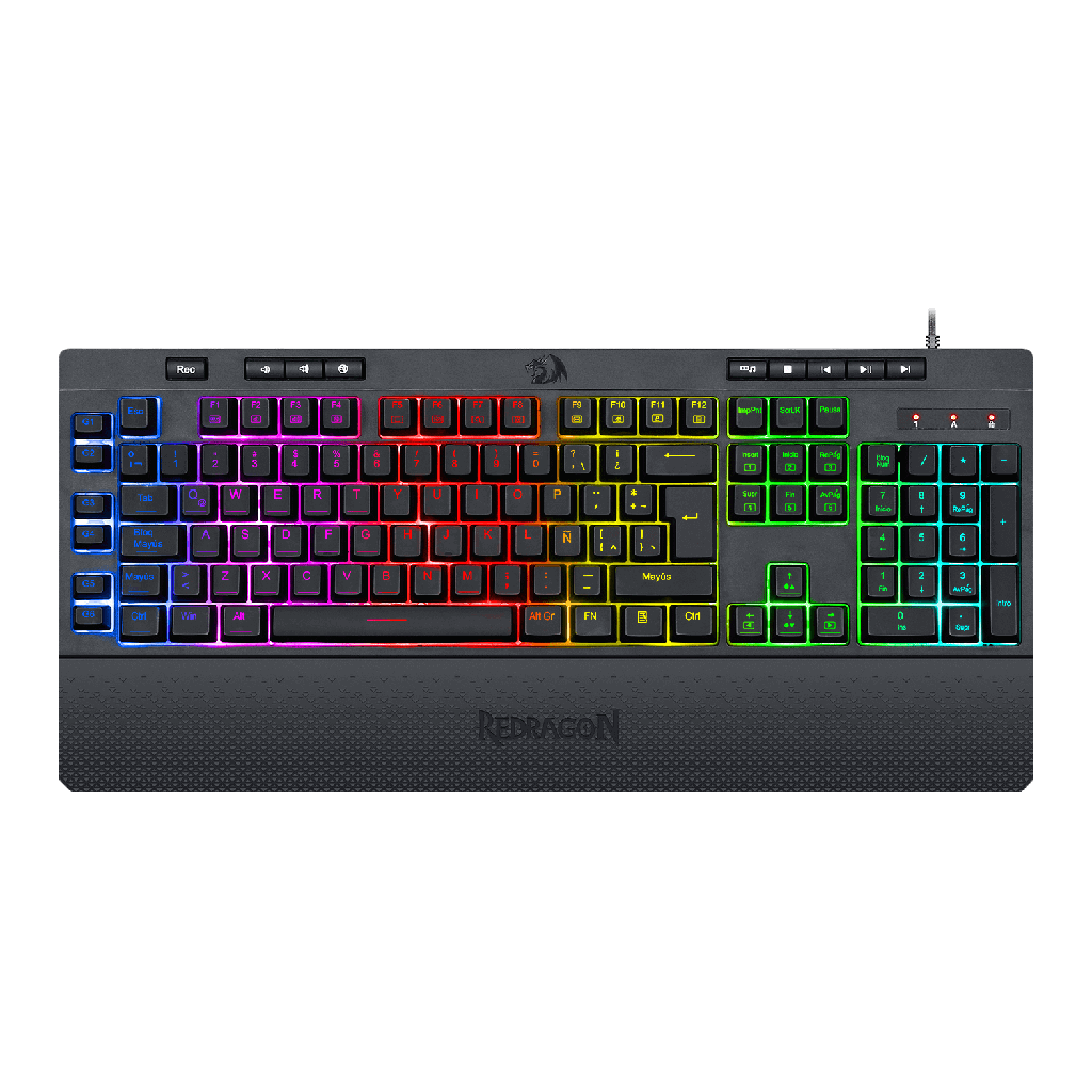 Teclado de Membrana Redragon Shiva K512 Black RGB