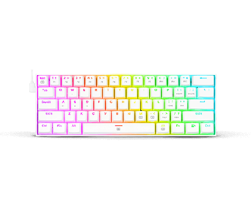 [TEMEREDRK630WWH] Teclado Mecánico Redragon Dragonborn K630W White RGB Red Switch Español